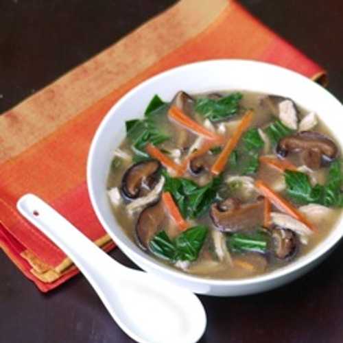 Shiitake, Bok Choy and Ginger Chicken Soup • Cooking Hawaiian Style