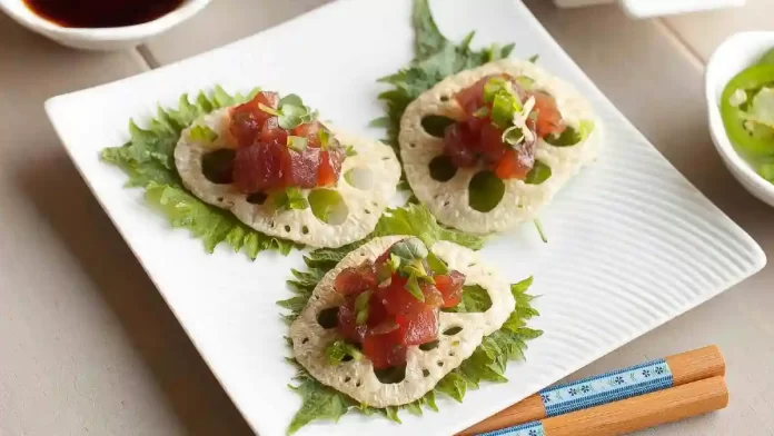 Spicy-Sashimi-Umeboshi-Crispy-Renkon