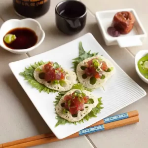 Spicy-Sashimi-Umeboshi-Crispy-Renkon-Recipe