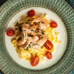 Garlic-Shrimp-with-Cheesy-Noodles-Recipe