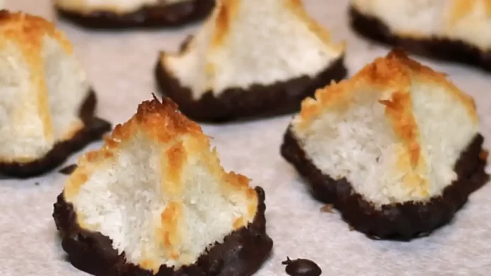 Chocolate-Dipped-Macaroons