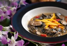 Sautéed ʻOpihi by Brad Mira Garlic butter sauteed opihi Hawaiian limpets with sweet peppers by Brad Mira