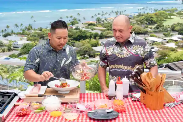 Chef Kale Afong’s signature Deconstructed Poison Cru sprinkled with Pop Rocks and citrus dressing